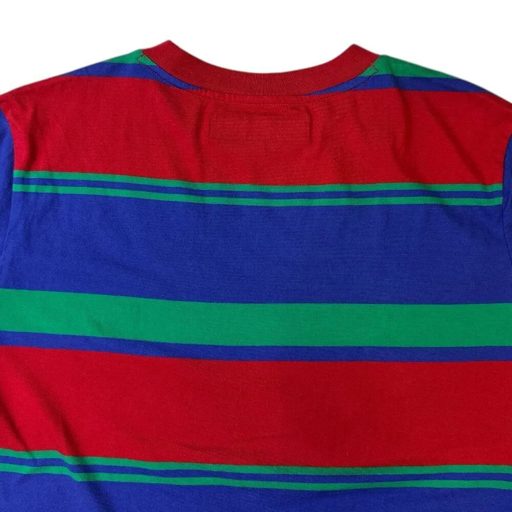 Guess Originals Men's Striped Logo Shirt Cotton Sz S Oversized Multicolor Retro - Picture 6 of 10